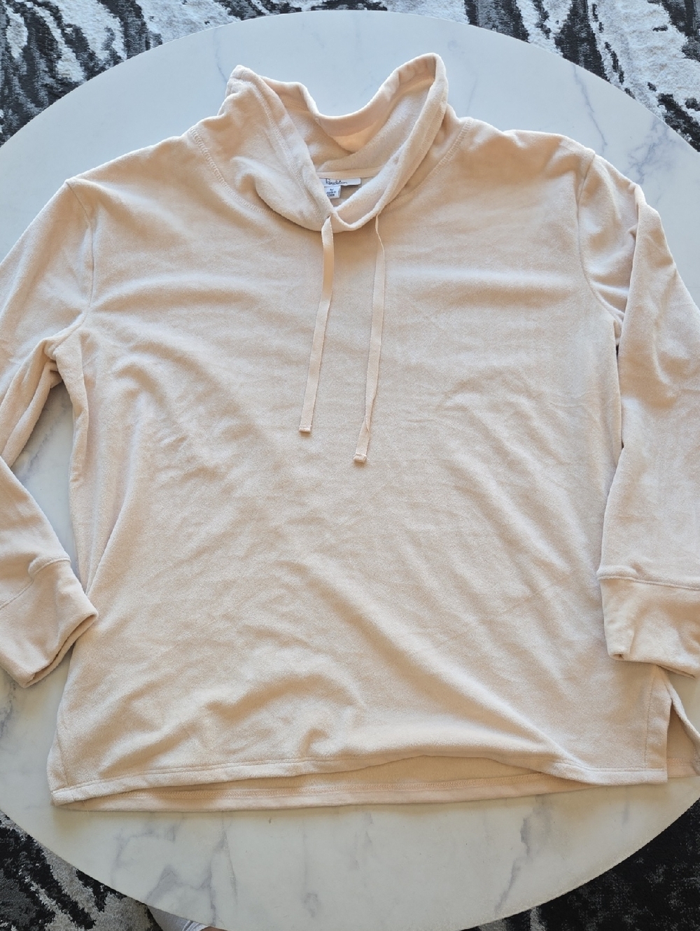 Roudelain Womens Long-Sleeve Hooded Velour Pajama Top Crystal Lounge PJ Sz M NWT - Picture 5 of 10